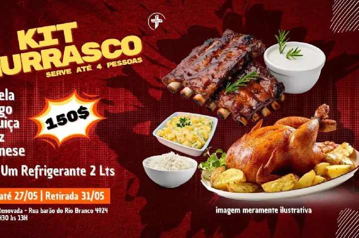 A Igreja Batista Renovada está promovendo a venda de um delicioso Kit Churrasco, ideal para reunir a família e os amigos.