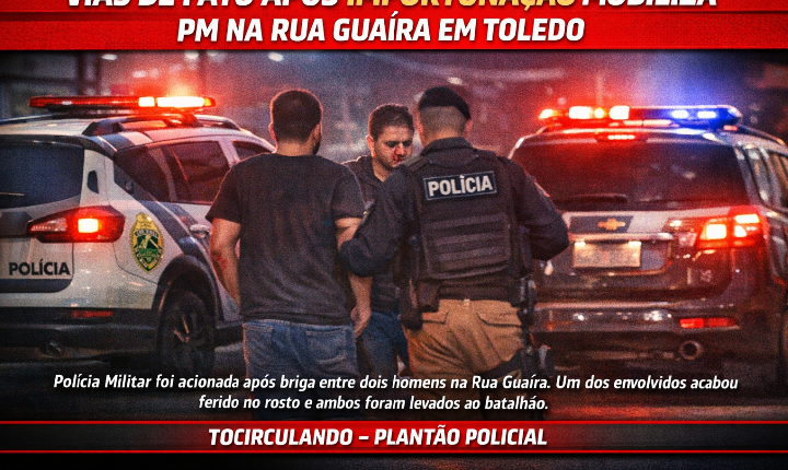 Confusão envolvendo mulher termina em agressão na Rua Guaíra em Toledo
