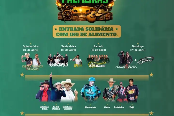 São José das Palmeiras celebra 41º aniversário com grande festa e shows gratuitos