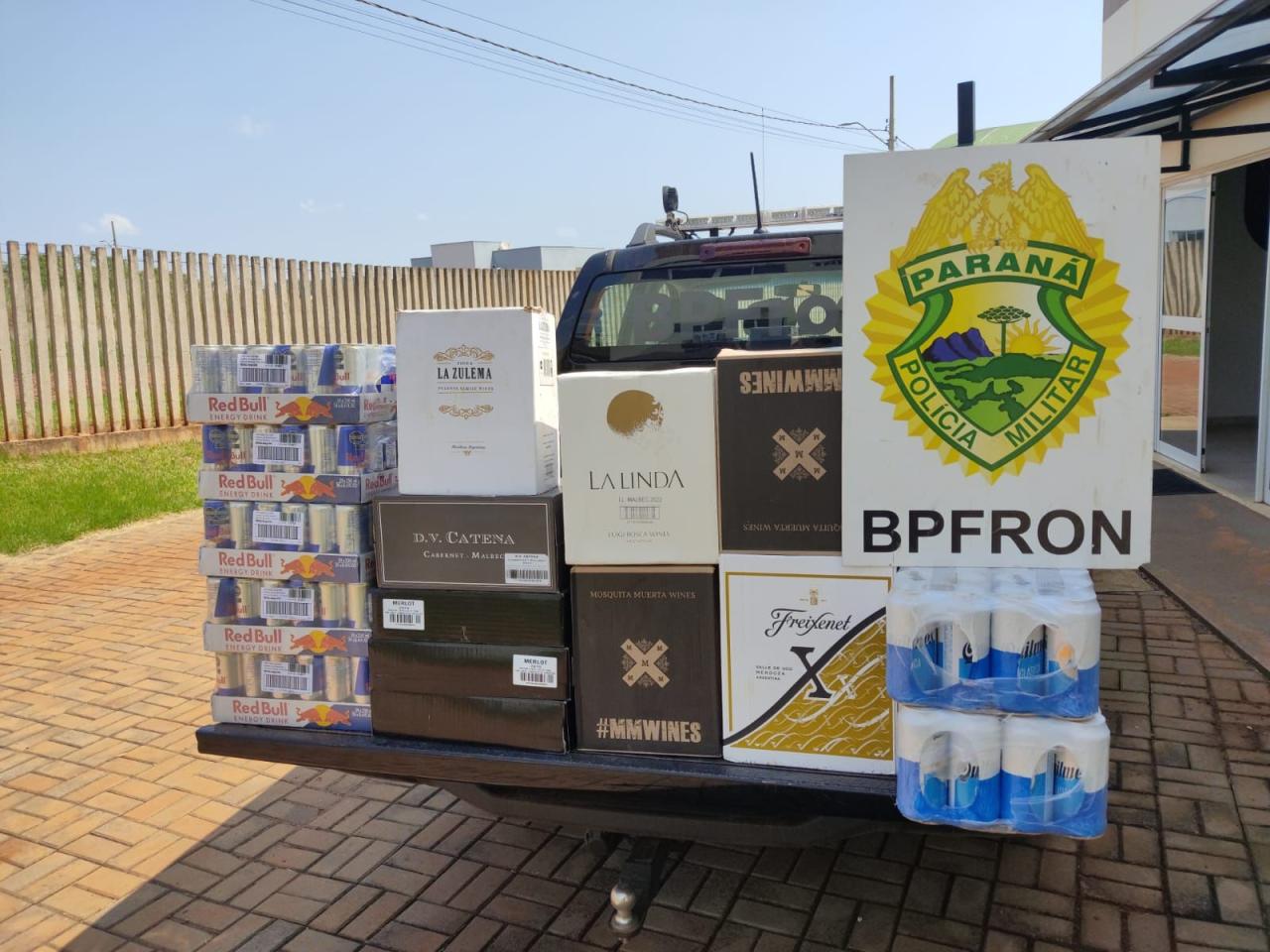 BPFRON apreende bebidas estrangeiras em Pranchita-PR