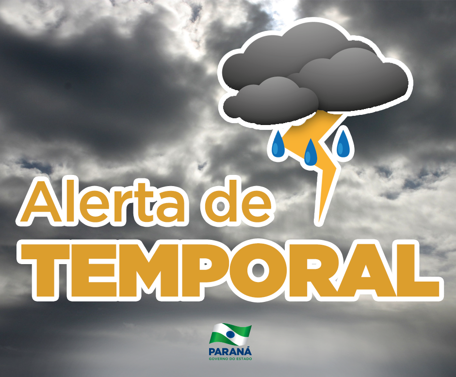 Defesa Civil emite alerta de temporal para Cascavel