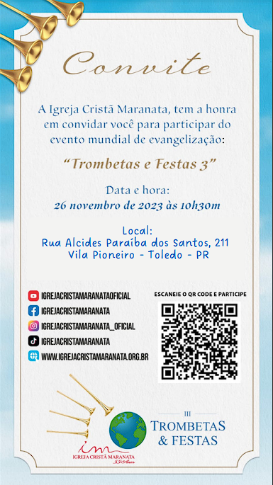 Trombetas e Festas 3ª Edição acontece neste domingo