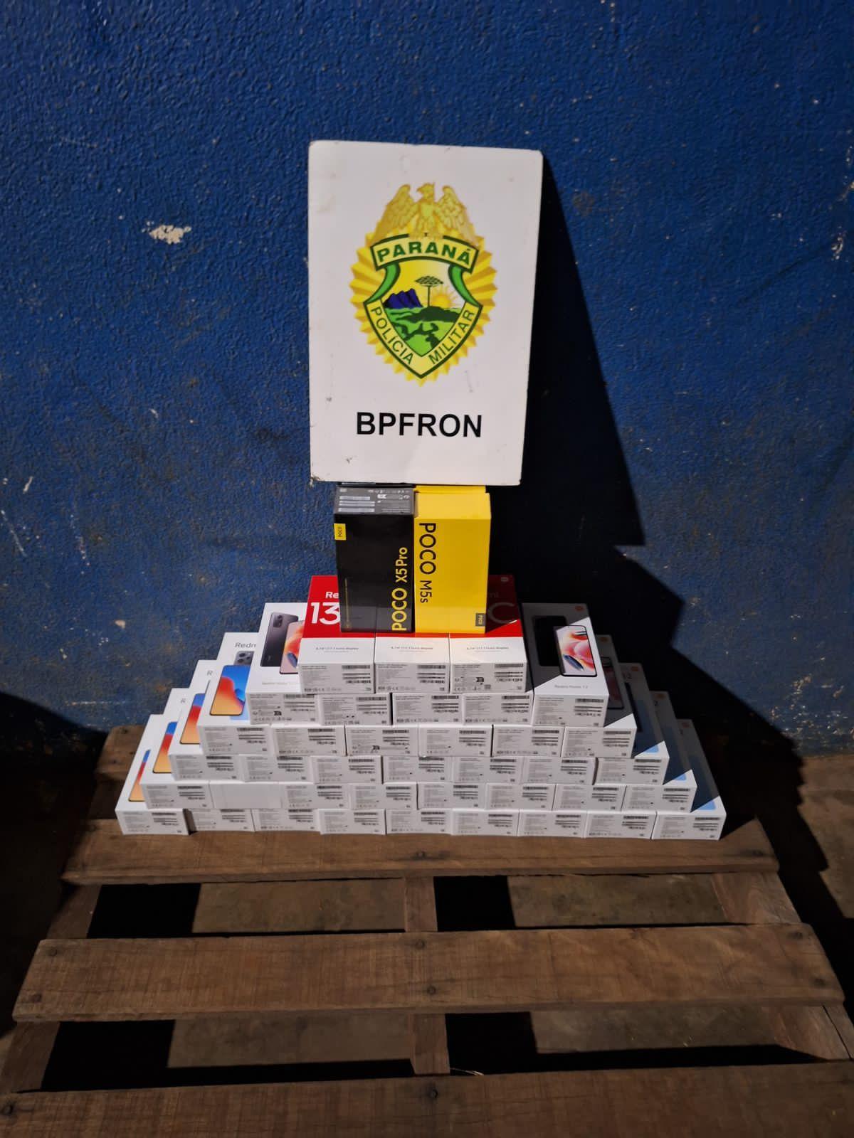 BPFRON apreende 42 aparelhos celulares em Foz do Iguaçu-PR