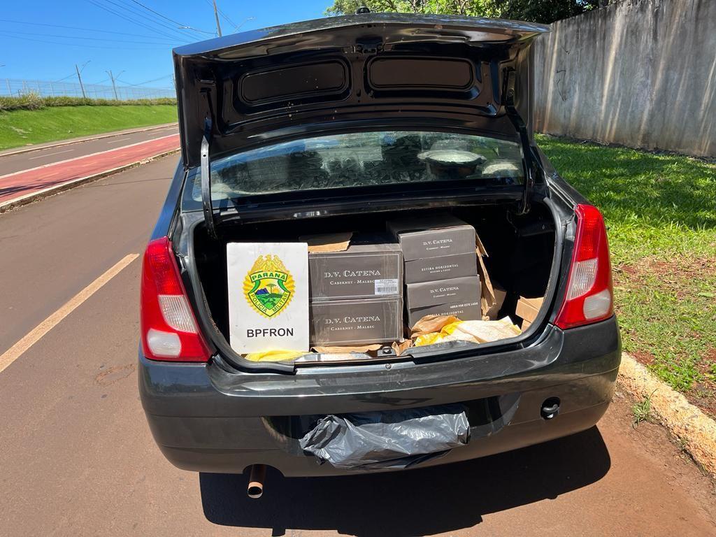 BPFRON apreende bebidas estrangeiras em Santa Terezinha de Itaipu-PR