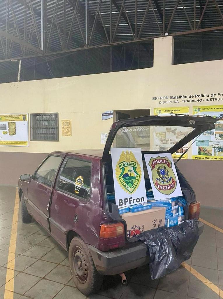 BPFRON apreende carga de cigarro contrabandeado na BR-272 em Terra Roxa - PR