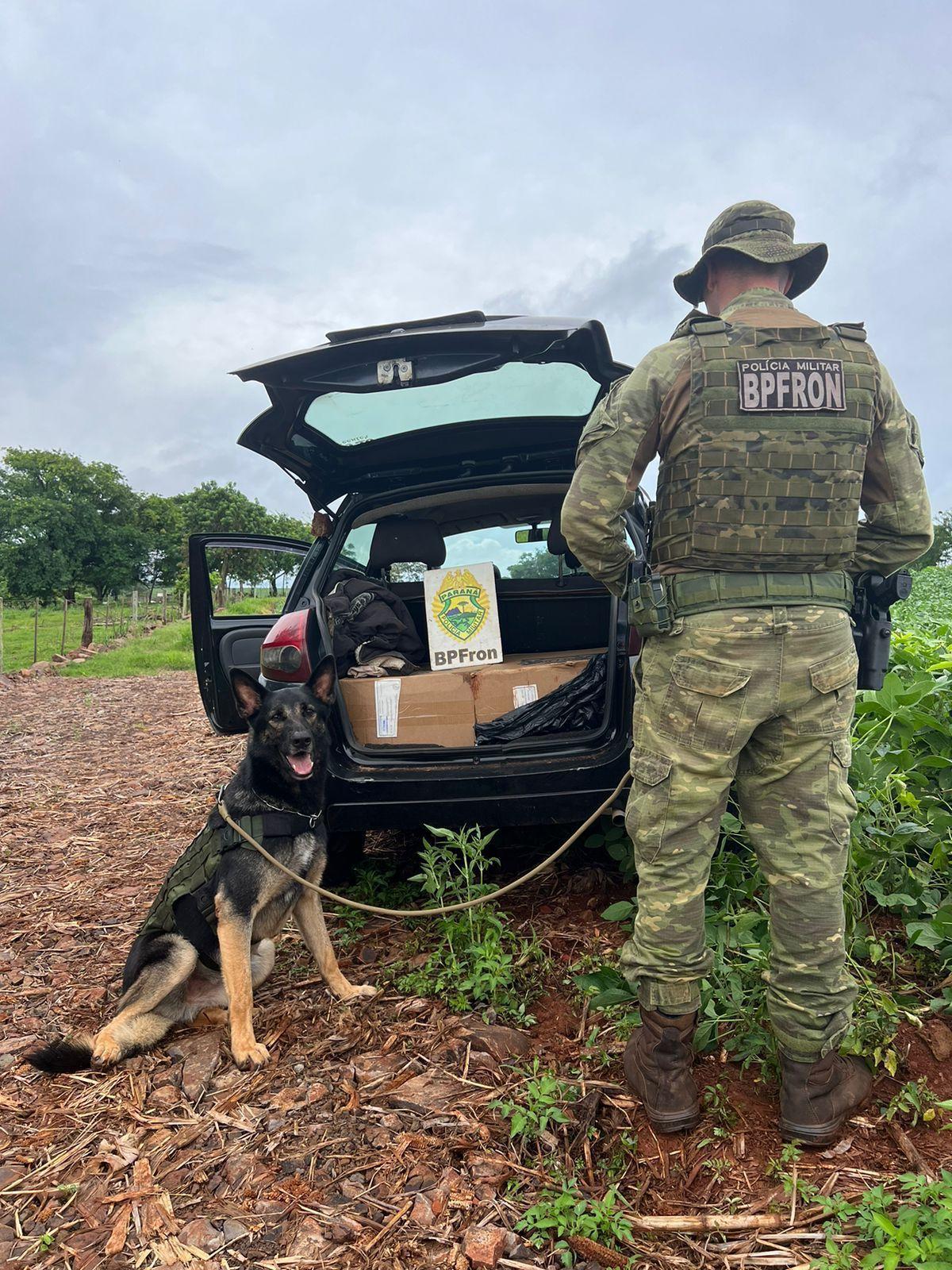 BPFRON apreende veículo carregado com cigarros contrabandeados em São José das Palmeiras-PR
