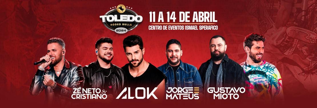 A primeira edição do Toledo Rodeo Bulls 2024 acontecerá nos dias 11 a 14 de Abri, na área externa do Centro de Eventos Ismael Sperafico