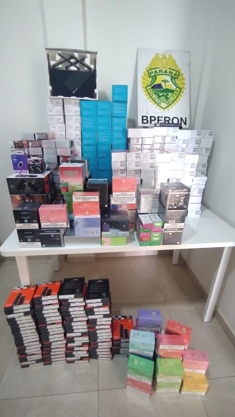 BPFRON apreende eletrônicos em Capitão Leônidas Marques-PR