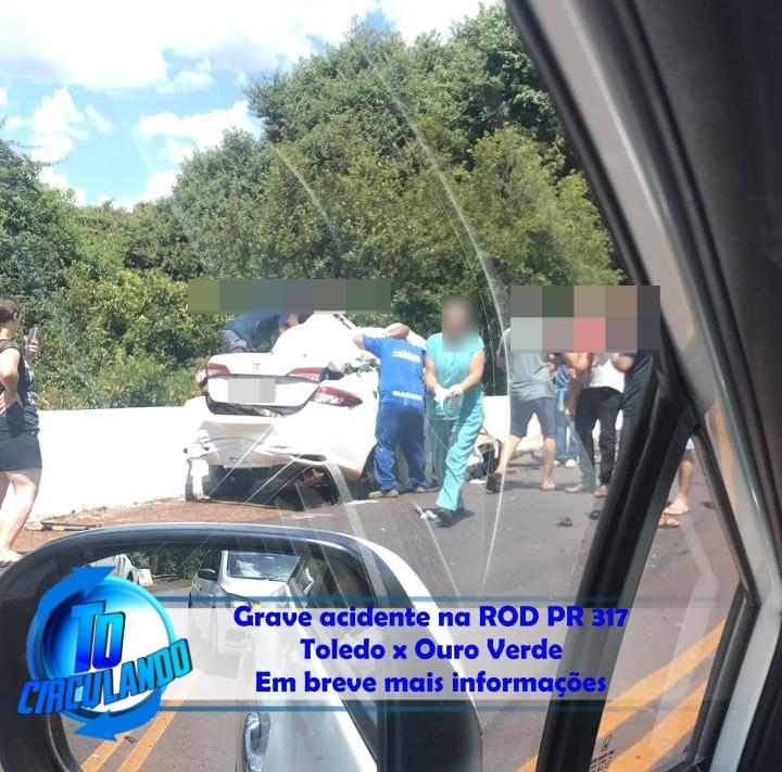 Três pessoas morrem em acidente na PR- 317 entre Toledo e Ouro Verde do Oeste