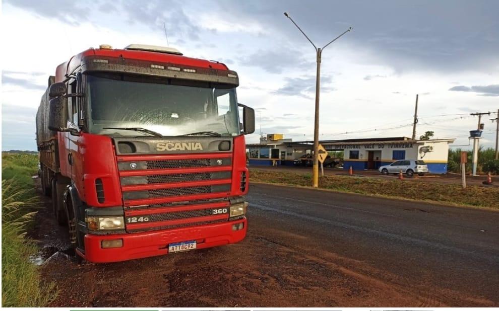 BPFRON e PMMS recuperam caminhão roubado em Nova Andradina-MS