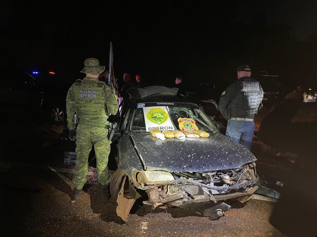 BPFRON apreende drogas em Capitão Leônidas Marques-PR