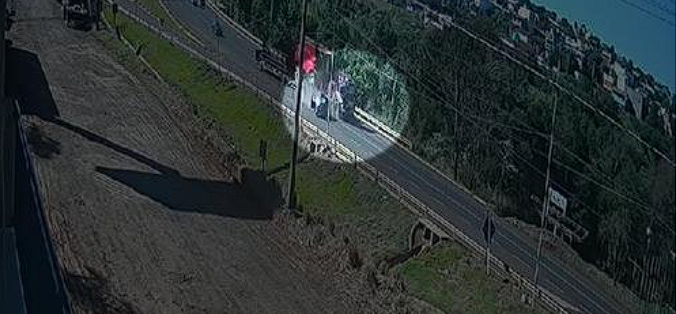 Câmeras flagram acidente que matou criança e deixou 5 feridos na BR-277