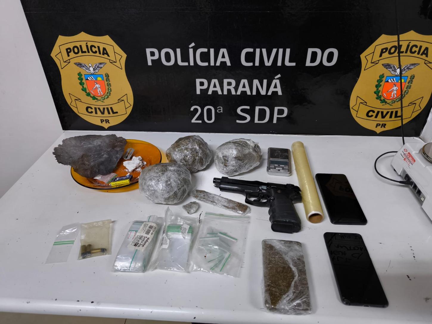 Jovem é preso por tráfico de drogas e posse irregular de munições em Toledo