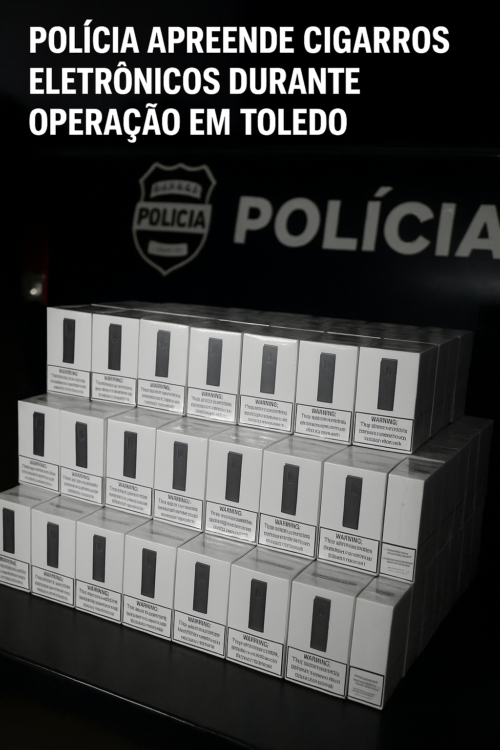 Polícia apreende cigarros  eletrônicos durante operação em Toledo