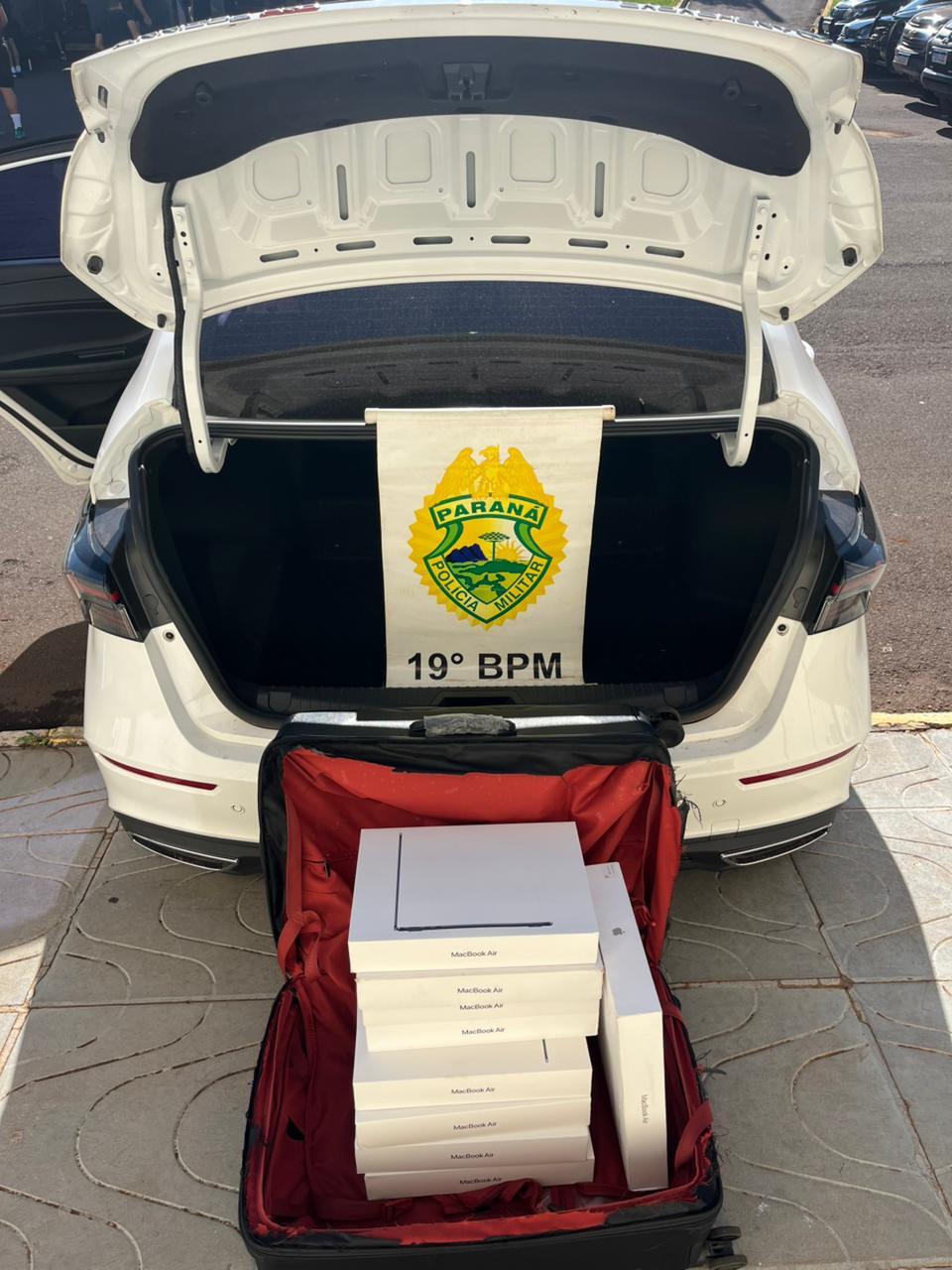PM apreende nove notebooks de origem estrangeira durante abordagem em Toledo