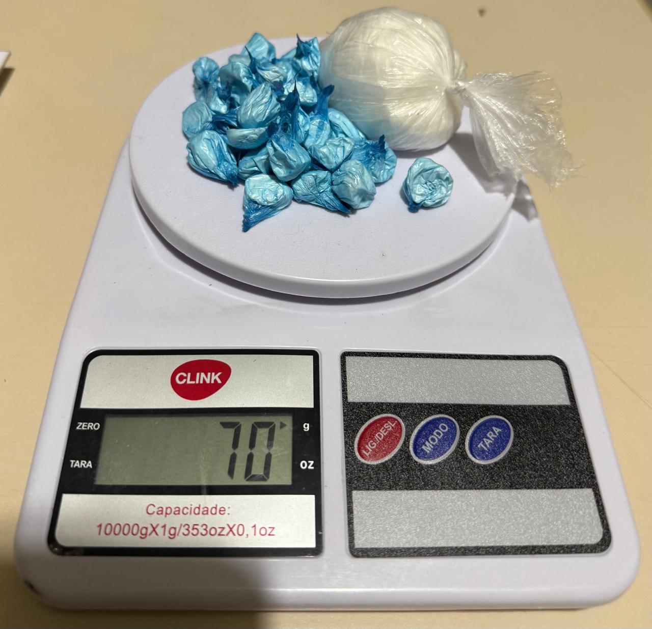 ROTAM apreende 70g de cocaína durante operação na PR-364 em Terra Roxa