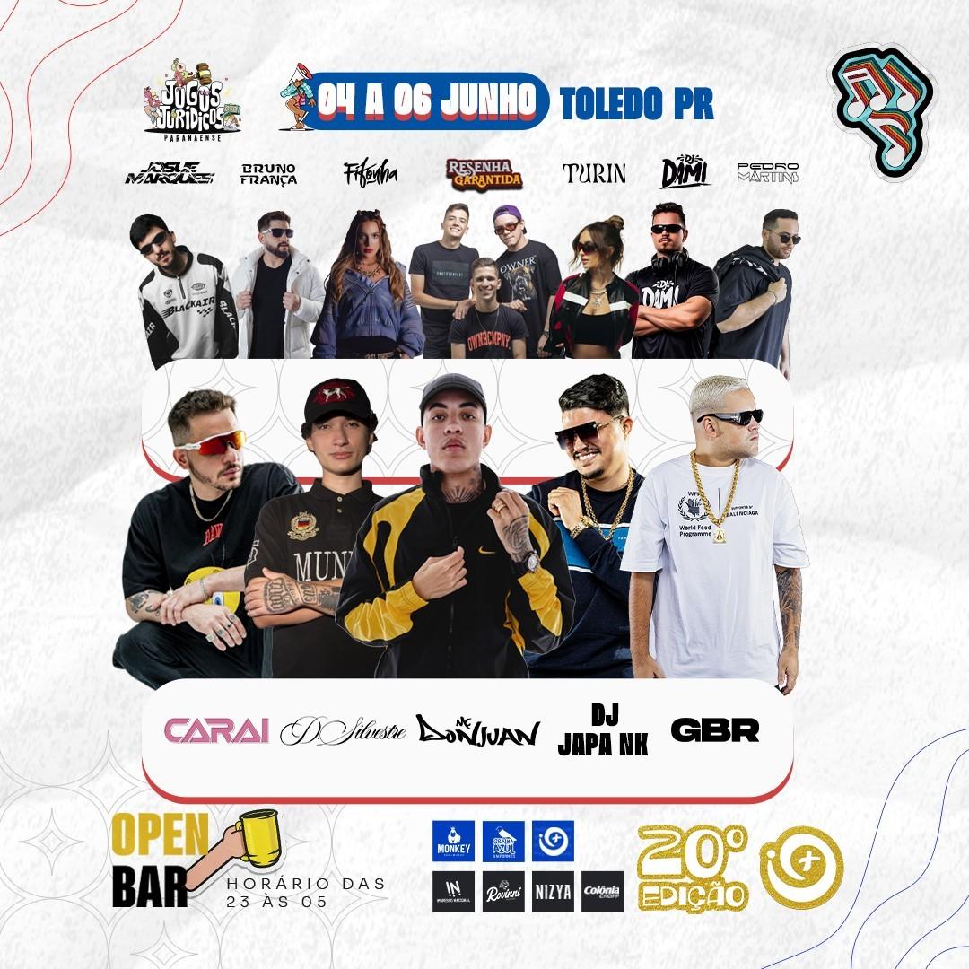 Ingressos das festas open bar dos Jogos Jurídicos já estão à venda; evento acontece em junho em Toledo