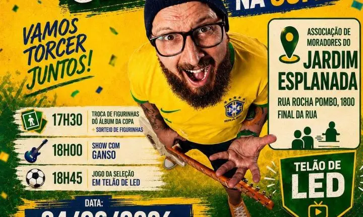  Jardim Esplanada promove evento especial para acompanhar o Brasil!