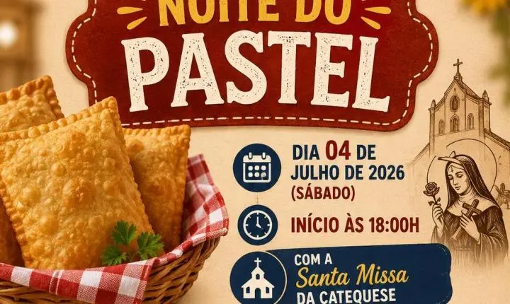 Paróquia Santa Rita de Cássia promove Noite do Pastel e Grande Bingo neste sábado em Toledo